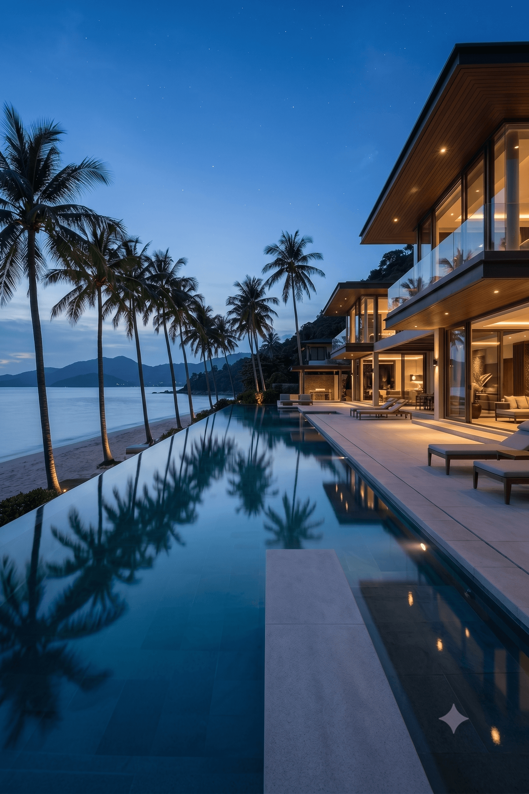 Luxury villa overlooking the ocean